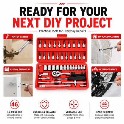 46 Pcs Repair Toolkit