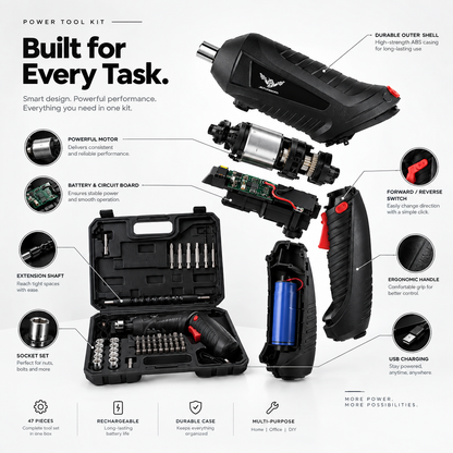 Electric Screwdriver Set (47 in 1)